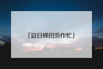 夏日梯田劳作忙