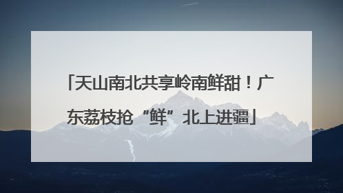 天山南北共享岭南鲜甜！广东荔枝抢“鲜”北上进疆