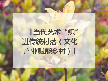 当代艺术“织”进传统村落（文化产业赋能乡村）