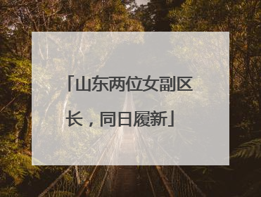 山东两位女副区长，同日履新