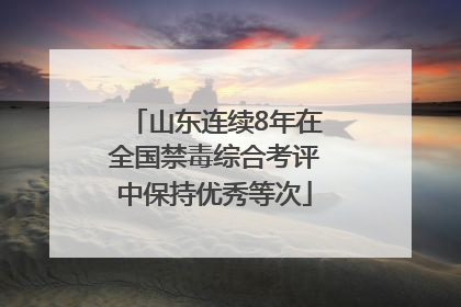 山东连续8年在全国禁毒综合考评中保持优秀等次