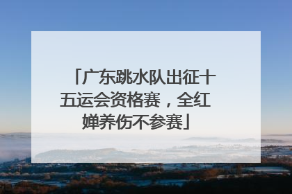 广东跳水队出征十五运会资格赛，全红婵养伤不参赛