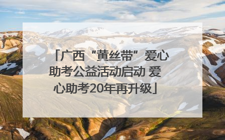 广西“黄丝带”爱心助考公益活动启动 爱心助考20年再升级
