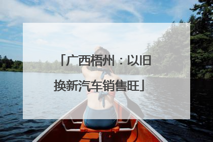 广西梧州：以旧换新汽车销售旺
