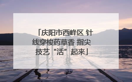 庆阳市西峰区 针线穿梭药草香 指尖技艺“活”起来