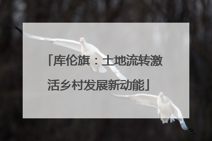 库伦旗：土地流转激活乡村发展新动能