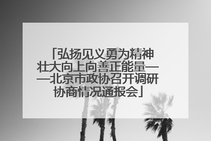 弘扬见义勇为精神 壮大向上向善正能量——北京市政协召开调研协商情况通报会