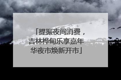 提振夜间消费，吉林桦甸乐享嘉年华夜市焕新开市