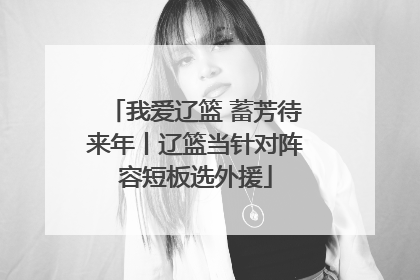 我爱辽篮 蓄芳待来年丨辽篮当针对阵容短板选外援