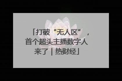 打破“无人区”，首个超头主播数字人来了｜热财经