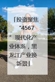 投资聚焦“4567”现代化产业体系，黑龙江产业换新景