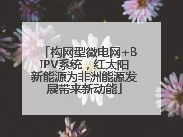 构网型微电网+BIPV系统，红太阳新能源为非洲能源发展带来新动能