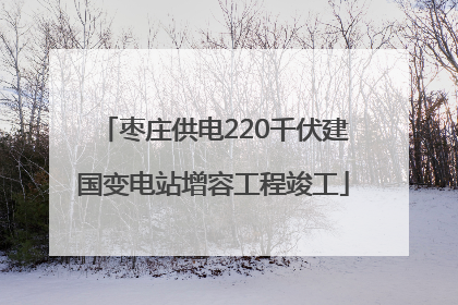 枣庄供电220千伏建国变电站增容工程竣工