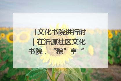 文化书院进行时｜在沂源社区文化书院，“粽”享“端午”美好时光