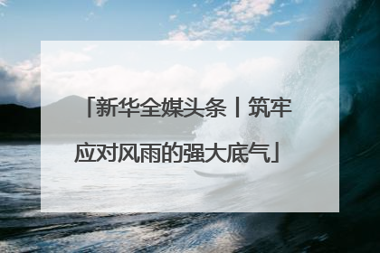 新华全媒头条丨筑牢应对风雨的强大底气
