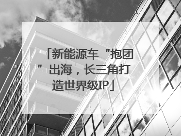 新能源车“抱团”出海，长三角打造世界级IP