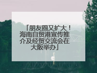 朋友圈又扩大！海南自贸港宣传推介及经贸交流会在大阪举办