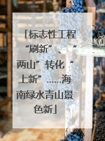 标志性工程“刷新”、“两山”转化“上新”……海南绿水青山景色新