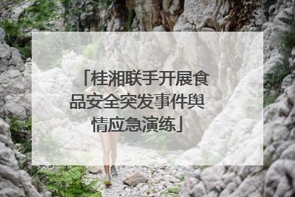 桂湘联手开展食品安全突发事件舆情应急演练