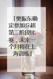 樊振东确定参加乒超第二阶段比赛，未来一个月将在上海训练