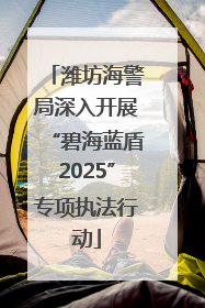 潍坊海警局深入开展“碧海蓝盾2025”专项执法行动