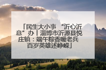 民生大小事 “沂心沂意”办丨淄博市沂源县悦庄镇：端午粽香暖老兵 百岁英雄述峥嵘