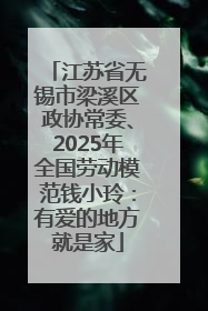 江苏省无锡市梁溪区政协常委、2025年全国劳动模范钱小玲：有爱的地方就是家