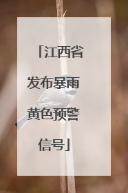 江西省发布暴雨黄色预警信号