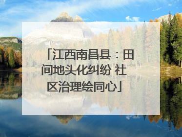 江西南昌县：田间地头化纠纷 社区治理绘同心