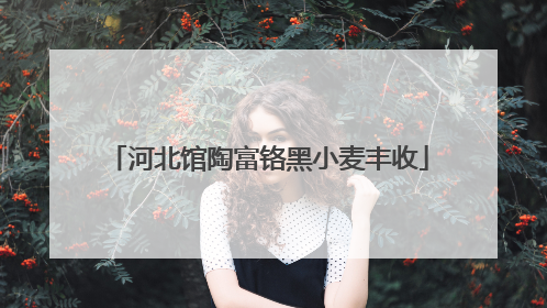 河北馆陶富铬黑小麦丰收