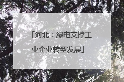 河北：绿电支撑工业企业转型发展
