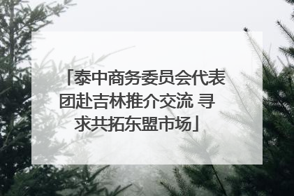 泰中商务委员会代表团赴吉林推介交流 寻求共拓东盟市场