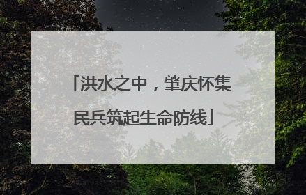 洪水之中，肇庆怀集民兵筑起生命防线
