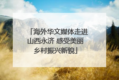 海外华文媒体走进山西永济 感受美丽乡村振兴新貌