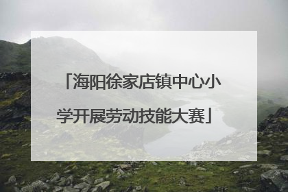 海阳徐家店镇中心小学开展劳动技能大赛