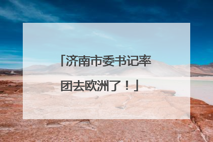 济南市委书记率团去欧洲了！