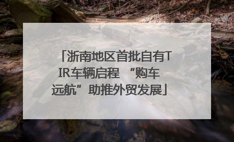 浙南地区首批自有TIR车辆启程 “购车远航”助推外贸发展
