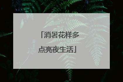 消暑花样多 点亮夜生活