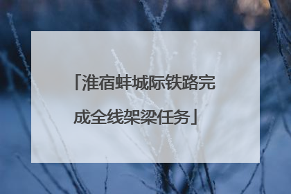 淮宿蚌城际铁路完成全线架梁任务