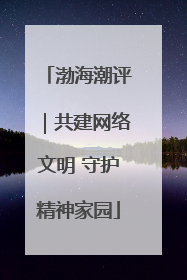 渤海潮评｜共建网络文明 守护精神家园