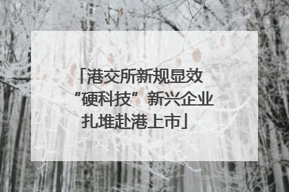 港交所新规显效 “硬科技”新兴企业扎堆赴港上市