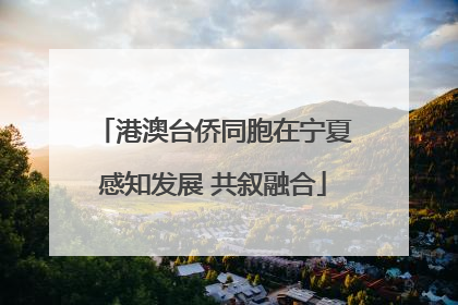 港澳台侨同胞在宁夏感知发展 共叙融合