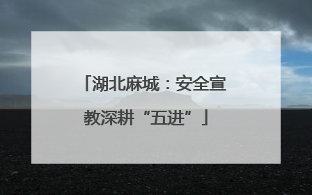湖北麻城：安全宣教深耕“五进”