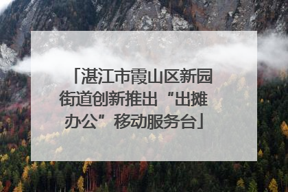 湛江市霞山区新园街道创新推出“出摊办公”移动服务台