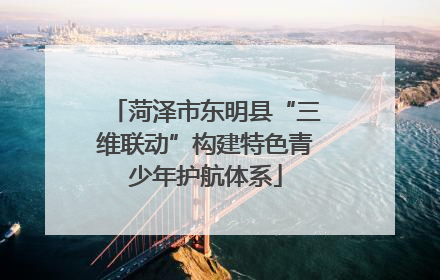 菏泽市东明县“三维联动”构建特色青少年护航体系