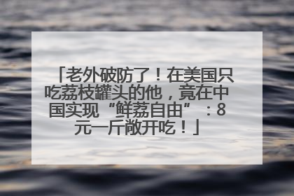 老外破防了！在美国只吃荔枝罐头的他，竟在中国实现“鲜荔自由”：8元一斤敞开吃！