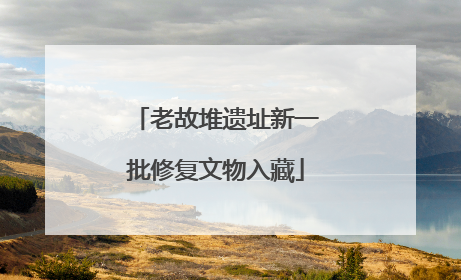 老故堆遗址新一批修复文物入藏