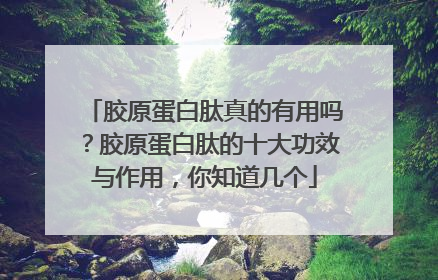 胶原蛋白肽真的有用吗？胶原蛋白肽的十大功效与作用，你知道几个