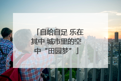 自给自足 乐在其中 城市里的空中“田园梦”