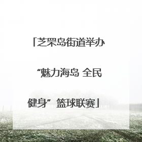 芝罘岛街道举办“魅力海岛 全民健身”篮球联赛